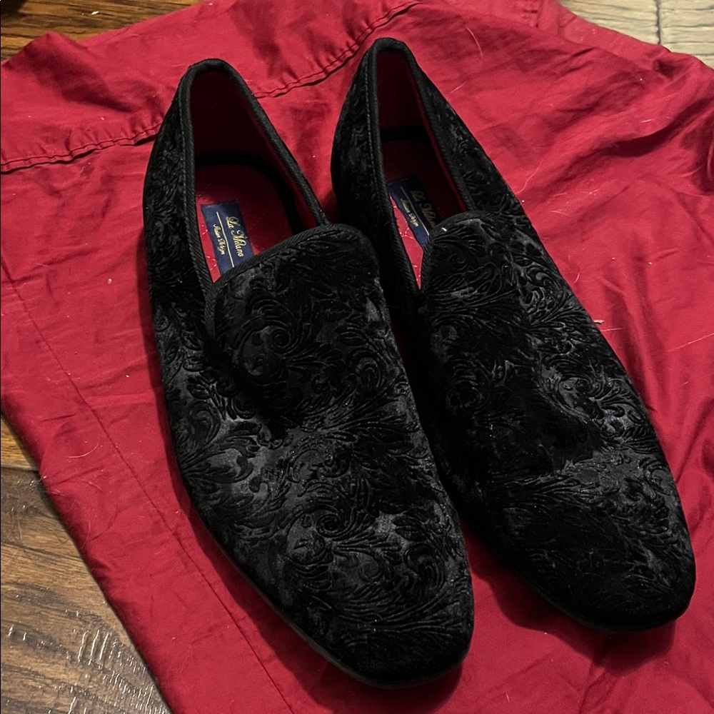 Milano Black Velvet Men's Loafers